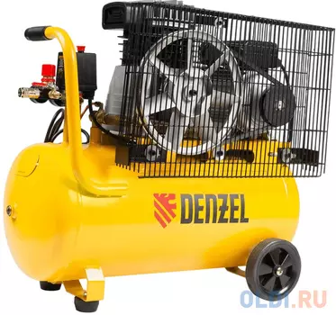 Компрессор воздушный рем. привод BCI2300/50, 2,3 кВт, 50 литров, 400 л/мин// Denzel
