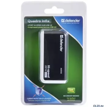 Концентратор USB 2.0 Defender QUADRO INFIX (4 порта)