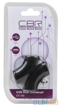 Концентратор USB 2.0 CBR CH-100 Black (4 порта)