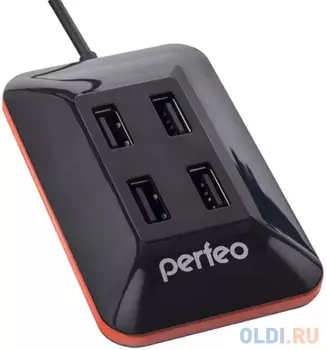 Концентратор USB 2.0 Perfeo PF-VI-H028 4 x USB 2.0 черный