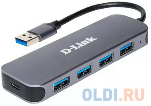 Концентратор USB 3.0 D-Link DUB-1341/C1A USB 3.0 серый