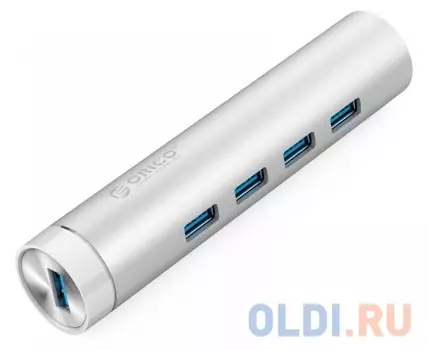 Концентратор USB 3.0 Orico ARH4-U3 4 х USB 3.0 серебристый