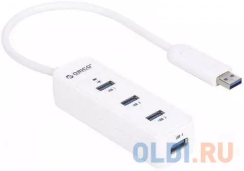 Концентратор USB 3.0 Orico W5PH4-U3 4 х USB 3.0 белый