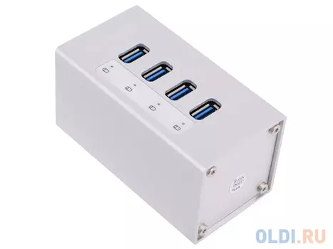 Концентратор USB Orico A3H4 (серебристый)