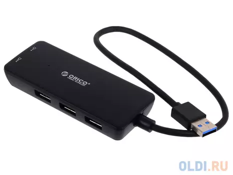 Концентратор USB Orico H3TS-U3 (черный) USB 3.0 x 3, 5 Гбит/сек, cardreader SD&amp;TF