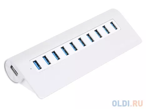 Концентратор USB Orico M3H10 (серебристый) USB 3.0 x 10, адаптер питания
