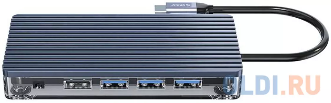 Концентратор USB Type-C Orico WB-11P 3 х USB 3.0 HDMI RJ-45 1 х USB 2.0 SD USB Type-C VGA серый