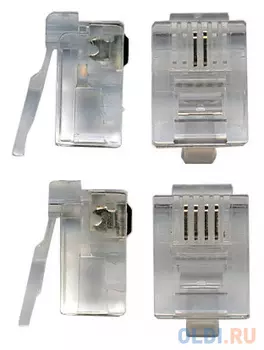 Коннектор Lanmaster TWT-PL12-6P4C/100 100шт