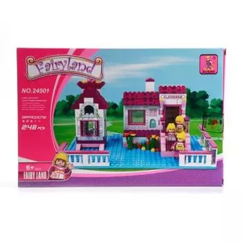 КОНСТРУКТОР ПЛАСТ. ДОМ С ФИГУРКАМИ, 248ДЕТ. В РУСС. КОР. в кор.2*18шт