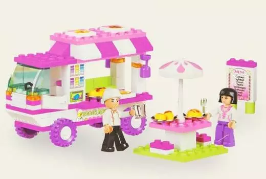 КОНСТРУКТОР ПЛАСТ. МАШИНА С ФИГУРКАМИ И АКСЕСС., 102ДЕТ. В РУСС. КОР. 20*13*5СМ в кор.72шт