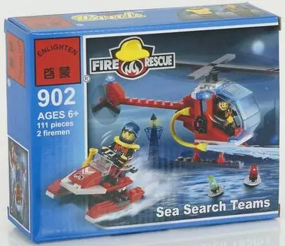 КОНСТРУКТОР ПЛАСТ. ПОЖАРНАЯ СЛУЖБА КАТЕР/ВЕРТОЛЕТ С АКСЕСС., 111ДЕТ. В КОР. в кор.70шт (Р)