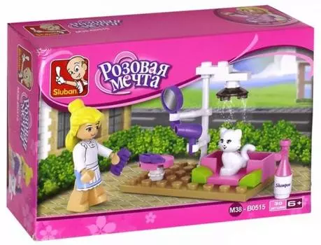 Конструктор SLUBAN Парикмахерская для животных 30 элементов M38-B0515