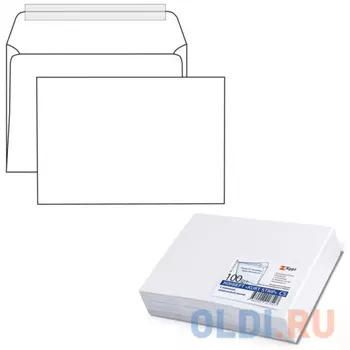 Конверт C5 КУРТ 100 шт 80 г/кв.м белый