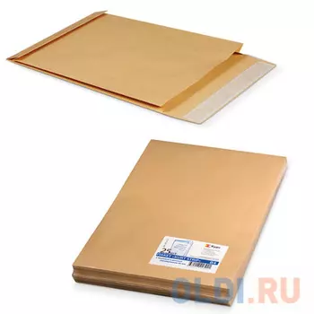 Конверт-пакет B4 КУРТ Конверт-пакет В4 объемный 25 шт 130 г/м2 желтый