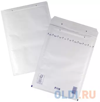 Конверт-пакет с прослойкой из пузырчатой пленки, комплект 100 шт., 240х370 мм, отрывная полоса, белый, F/3