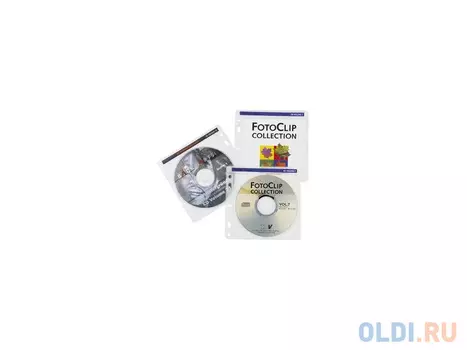 Конверты Hama для 2 CD/DVD с перфорацией для портмоне с кольцами белый/прозрачный 100шт H-62611