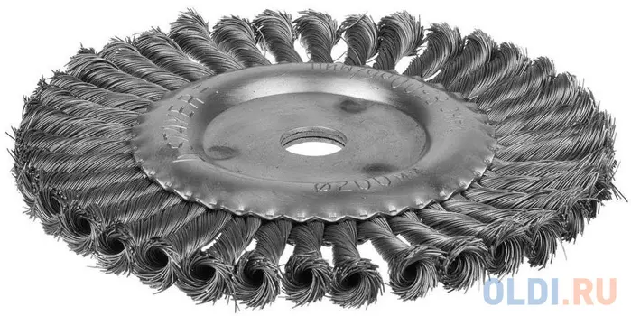 Кордщетка STAYER 35120-200 дисковая для УШМ плетенные пучки проволоки 0.5мм 200мм/22мм