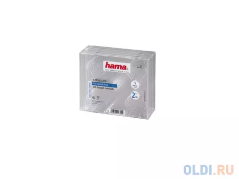 Коробка HAMA для 2 CD прозрачный 5шт H-44752