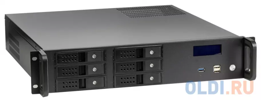 Корпус 2U Exegate 2U480-HS06 600 Вт черный