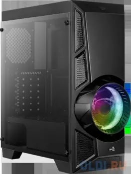 Корпус Aerocool AeroEngine RGB Tempered Glass , ATX, без БП, окно из закаленного стекла, 195x471x447мм (ШxГxВ), USB3.0 x1, USB2.0 x2, 14 режимов подсв