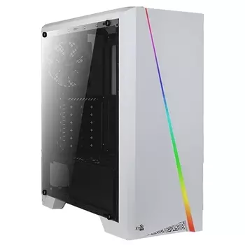 Корпус Aerocool Cylon WG (3xUSB, 2xAudio, 120 мм FAN, RGB подсветка, прозрачная стенка-закаленное стекло, Card-reader, A