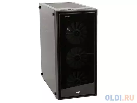 Корпус Aerocool Quartz RGB , ATX, без БП, закаленное стекло, 3x 12см RGB вентилятора + хаб P7-H1 в комплекте, 1x USB 3.0 + 2x USB 2.0