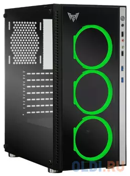 Корпус ATX Crown CMC-GS10RGB Без БП чёрный