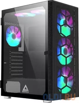 Корпус ATX MONTECH X3 GLASS Black Без БП черный