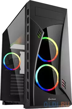 Корпус ATX Sharkoon NIGHT SHARK RGB Без БП чёрный