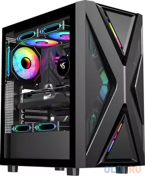 Корпус GMNG GG-CC101 черный без БП ATX 8x120mm 2x140mm 1xUSB2.0 1xUSB3.0 audio bott PSU