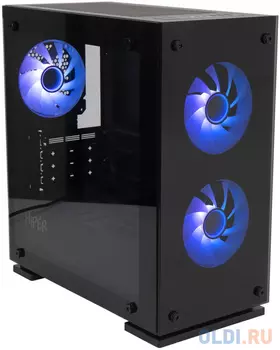 Корпус Hiper M65 черный без БП ATX 3x120mm 1xUSB2.0 1xUSB3.0 audio bott PSU