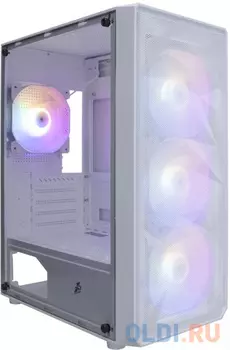 Корпус microATX 1stPlayer FD3-M Без БП белый
