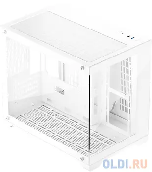 Корпус microATX 1stPlayer MEGAVIEW MV6-T White Без БП белый