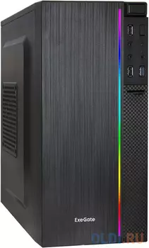 Корпус microATX Exegate mEVO-9302-RGB Без БП чёрный