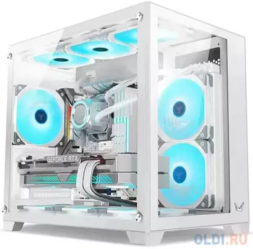 Корпус microATX Formula Crystal Z5 TG Без БП белый