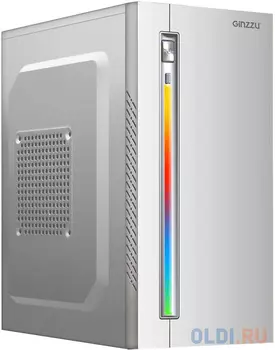 Корпус microATX GINZZU D380 RGB Без БП белый