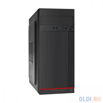 Корпус Miditower ExeGate AA-442U3 (ATX, без БП, 3*USB3.0, аудио, черный)