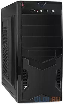 Корпус Miditower ExeGate CP-601-CP350 (ATX, БП CP350 с вент. 8см, 2*USB, аудио, черный)