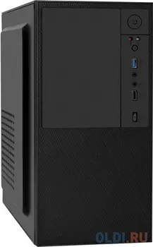 Корпус Minitower ExeGate BAA-308UC (mATX, без БП, 1*USB+1*USB3.0+1*TypeC, HD Audio, черный)