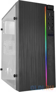 Корпус Оклик OCC-MN306 черный без БП mATX 1x80mm 2x120mm 1xUSB2.0 1xUSB3.0 audio