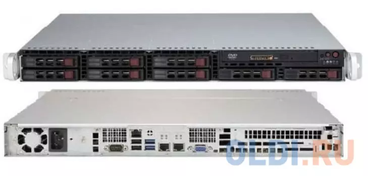 Серверный корпус 1U Supermicro CSE-113MFAC2-R804CB 2 х 800 Вт чёрный
