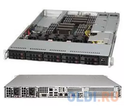 Серверный корпус 1U Supermicro CSE-116AC2-R706WB2 2 х 750 Вт чёрный