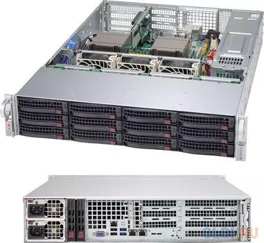 Корпус SuperMicro CSE-826BAC4-R1K23WB 2x1200W черный