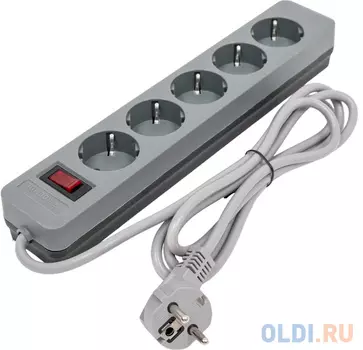 КОСМОС Удлинитель с сетевым фильтром 5х1.8м с заземл. 10А IP20 2.2кВт 3х0.75 FKsm1.8m-5gG 472205 FKsm1.8m-5g(G)