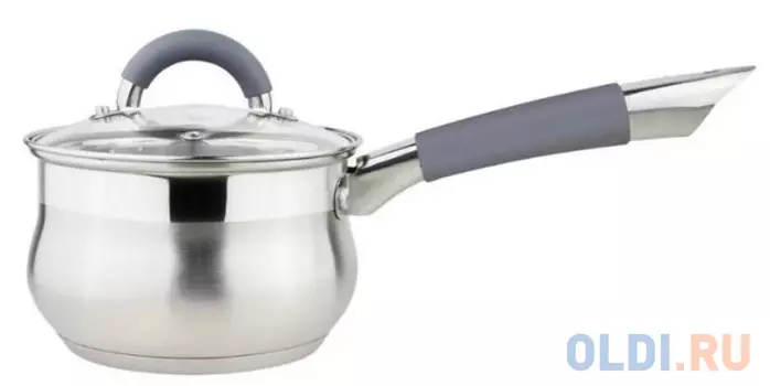 КОВШ НЕРЖАВ. "TOSKANA" 1,9 Л СТЕКЛ. КРЫШКА, 16*9,5 СМ (1/8) "MALLONY"