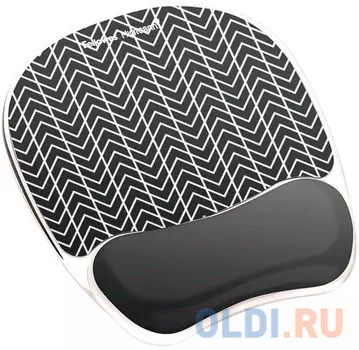 Коврик c гелевой подкладкой для руки Fellowes Chevron, Photo Gel, нескользящее основание FS-96534