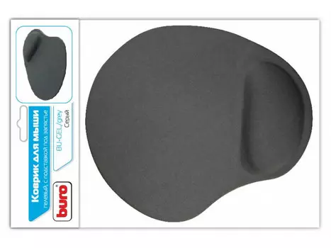 Коврик для мыши Buro BU-GEL гелевый серый