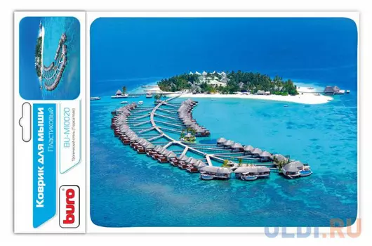 Коврик для мыши Buro BU-M10020 с рисунком тропический отель