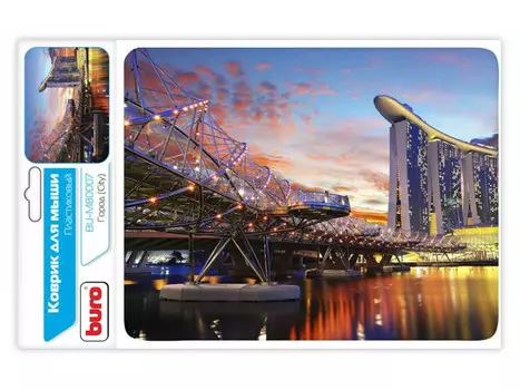 Коврик для мыши Buro BU-M80007 пластик ночной город