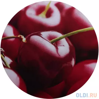 Коврик для мыши Buro BU-T60029 (S) рисунок/вишня, ткань, 200х200х1.5мм